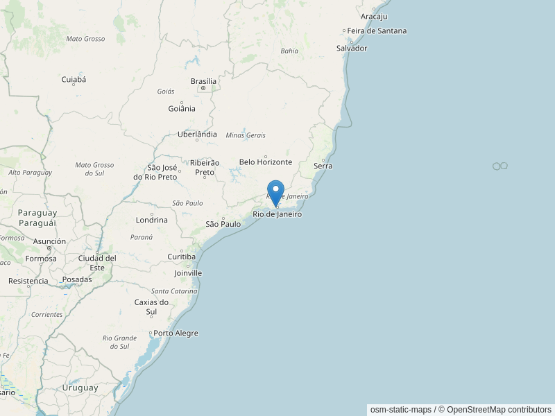 Captura de tela do mapa com indicação da localização do DAAD